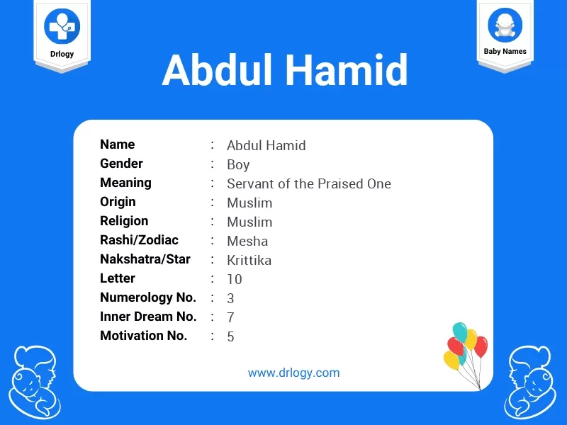 Abdul Hamid Name Meaning